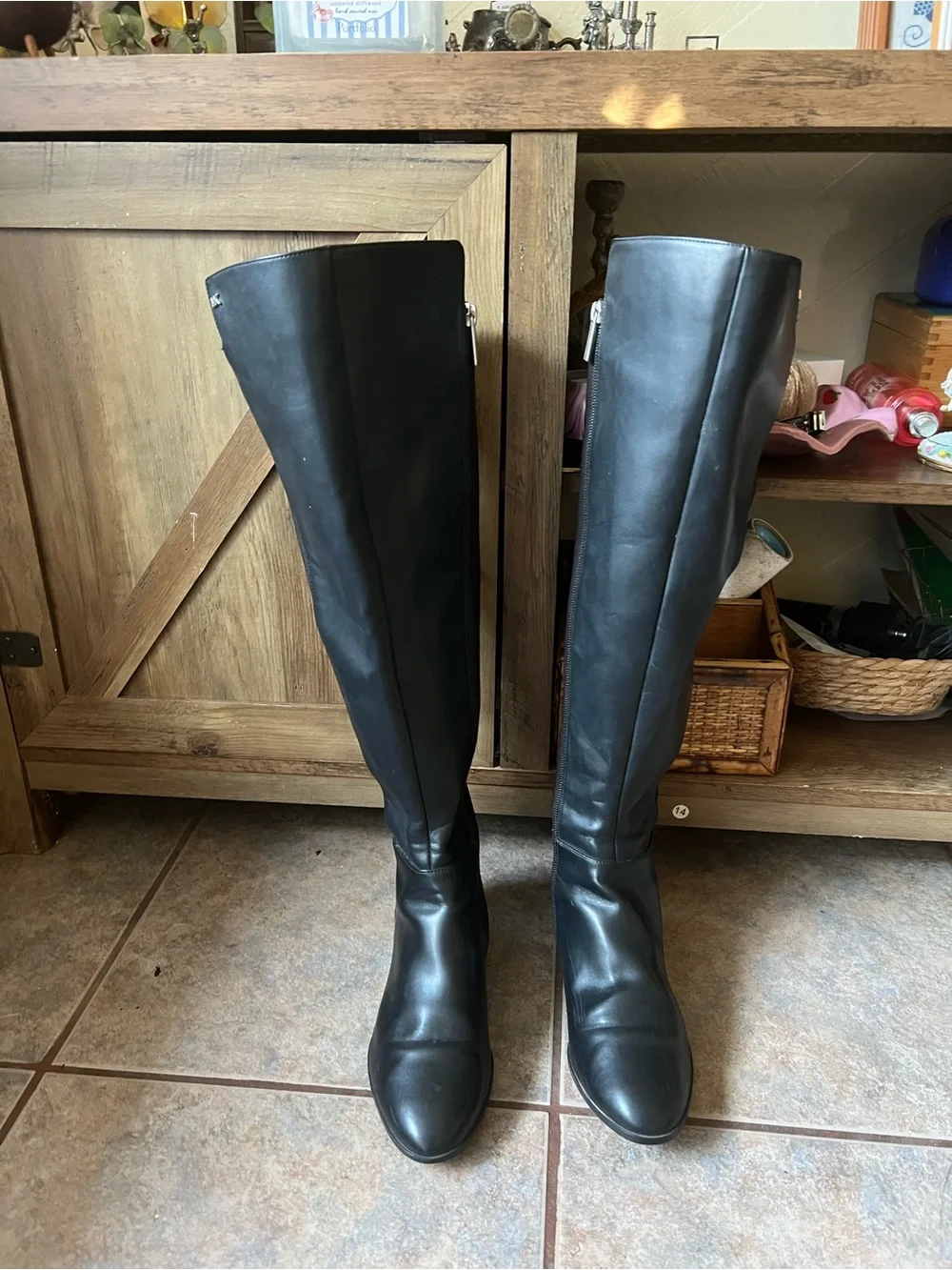 Michael Kors Black Over-the-Knee Riding Boots